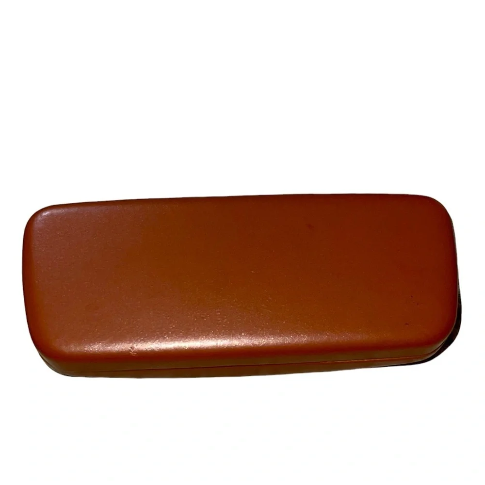 Longchamp Leather Sunglass Case Brown
